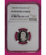 1981 Panama PF 69 Ultra Cameo Proof  5 Centesimos NGC Certified Graded S... - $33.11 CAD