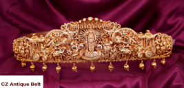 Indian Bollywood Style Kamar Bandh South Waist Belt Body Temple Vishnu Jewelry - £223.10 GBP