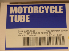 NOS  Parts Unlimited Motorcycle Tire Tube 4.00/5.10 120/90-18 B20064 # 0350-0344 - $15.65