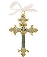 Decorative Cross Ornament Blue/clear and Rhinestones - $14.95