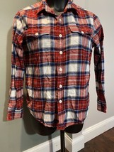 American Eagle Shirt Unisex Medium Plaid Long Sleeve Button Up Pocket Lu... - $9.99