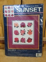 Vintage 1996 Dimensions Sunset Counted Cross Stitch Kit 13626 Rose Display NIP - £33.39 GBP