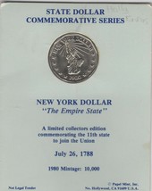State Dollar Commemorative Series New York Dollar 1980 Mintage - £11.54 GBP