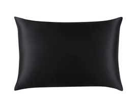 Breathable soft and smooth Mulberry silk pillowcase Black good for hair &amp; sleep - £15.68 GBP