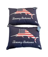 2pc TOMMY BAHAMA American Flag Marlin Fish Throw Pillow Set Indoor/Outdo... - $931.14 MXN