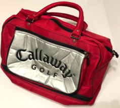 Callaway Red Golf Travel Bag Tote Carry Vintage Gym Shoes Golfer Zipper 17&quot; x 9&quot; - £31.02 GBP