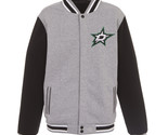 NHL Dallas Stars Reversible Full Snap Fleece Jacket JHD 2 Front Logos - £95.91 GBP