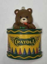 Vintage Crayola Crayon Bear on Drum Christmas Ornament Binney &amp; Smith 1992 - £4.74 GBP