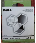 New in Sealed Box Genuine Dell Printer Ink Cartridge Black 21 Series Y498D - £18.81 GBP