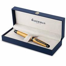 Waterman Expert Fountain Pen | Metallic Gold Lacquer with Ruthenium Trim | Fine  - £149.22 GBP