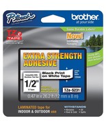 Brother TZ-ES231CS Label Maker Tape 0.47&quot;W Black On White 917893 - £11.75 GBP