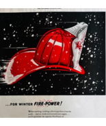1947 Texaco Fire Chief Gasoline Advertisement Gas &amp; Oil Firefighter Helm... - $551.89 MXN