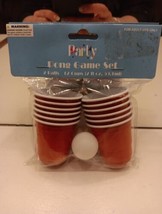Party Pong Game Set New 12 Count Mini Red Solo Cups 2 oz 2 Mini Ping Pong Balls - £6.26 GBP