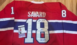 Autographed/Signed Denis Savard HOF 2000 Chicago Red Hockey Jersey JSA COA - $296.99