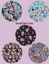 Sugar Skull Dexcom CGM Covers, Floral Dia de los Muertos, 5 Pack - $12.99