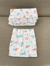 Vintage 1950s Clown Cloth Diapers Lot of 10 w/ Insert Pocket NOS No Stains - $886.28 MXN