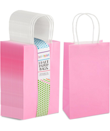 Gift Bags with Handles - 25 Pack, Small Pink Paper, 5.3 X 3.2 X 9 in - G... - $345.14 MXN