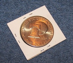 1976 Eisenhower Ike One Dollar Metal Coin-Liberty Bell Back-Lot 7 - £10.89 GBP