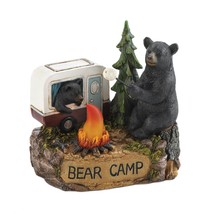 CAMPING BEAR FAMILY LIGHT UP FIGURINE - $72.40
