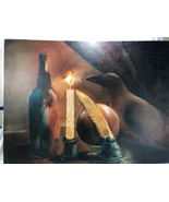 Original Art On Canvas By Meredith Ellis Iqbal 40”x30”- Fruit / Wine/Can... - £55.16 GBP