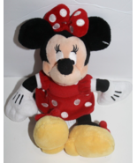 Disney Store Minnie Mouse 9&quot; Small Bean Bag Stuffed Red Polka Dot Plush ... - £9.20 GBP