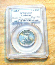 2002-P  PCGS Graded MS67 Louisiana State Quarter - £18.27 GBP