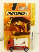 Matchbox 2008 #62 Red MBX Mixer Cement Mixer Construction Vehicle Mint O... - $14.99