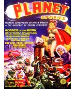 Pulp Cover Poster - Planet Stories Vol.1 #2 Spring (1940) Canvas Art 18&quot;... - $44.92 CAD