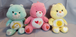 Vintage Care Bear Plush Lot of 3 Funshine Wish Love a Lot 8in. Stuffed A... - $34.60