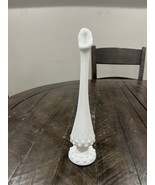 Vintage Fenton Glass Bud Vase White Milk Glass Hobnail Pattern  10.5” Fo... - $16.82