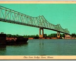 Ohio River Bridge Cairo Illinois UNP Chrome Postcard G2 - $4.03