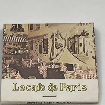 Matchbook Cover Le cafe de Paris  Restaurant Francais   Ft Lauderdale, FL  gmg - £9.89 GBP