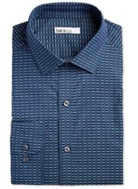NWT Bar III Mens Small Blue Cotton Collared Dress Shirt - £15.81 GBP