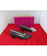 Easy Street Triana Bow Pumps $60  -  US Size 6 W  -   Navy / Snake  -   ... - $27.06 CAD