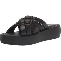 Bella Vita Women Platform Slide Sandals Ned-Italy Size US 12M Black Leather - $33.66