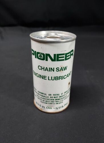 Old Original 1960s 1970s Pioneer Chainsaw Oil Metal Can 6 OZ USA New Old... - $13.99