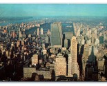 Skyline Vista Da Empire State Building Newyork Città Ny Nyc Cromo Cartol... - $4.49