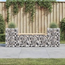 Garden Bench Natural Wood Solid Pine Wood Large Planters - $250.99