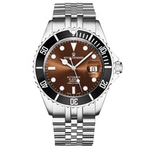 Revue Thommen Men&#39;s &#39;Diver&#39; Brown Dial Stainless Steel Bracelet Automatic Watch  - £797.51 GBP