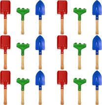 18-Pc Kids Gardening Tools Set - Colorful, Safe &amp; Sturdy Metal with Wood... - $44.50