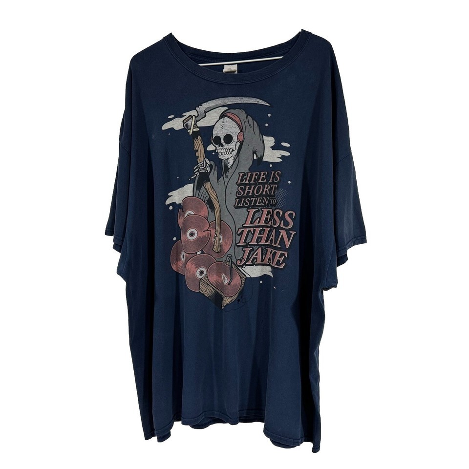 Life Is Short Listen To Less Than Jake Band T Shirt Mens Size 3XL - £27.41 GBP