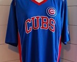 Vintage Chicago Cubs Jersey Short Sleeve Shirt TX3 Cool Blue/Red Men&#39;s S... - $24.74