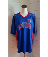 Vintage Chicago Cubs Jersey Short Sleeve Shirt TX3 Cool Blue/Red Men&#39;s S... - £19.37 GBP