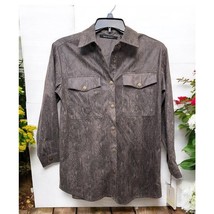 INSIGHT Faux Snakeskin Women&#39;s Button down Blouse Very Soft Size Small - $28.04