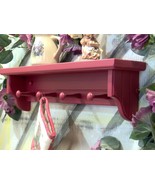 22&quot; Red wooden shelf for knik knack, plates / pegs - £22.94 GBP