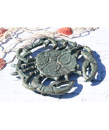 Nautical Marine Verdigris Sea King Crab Rustic Cast Iron Wall Or Table T... - £18.95 GBP