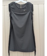 Cooper And Ella Fringe Sleeveless Small Black Lined Dress - $49.50