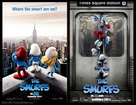 THE SMURFS TEASERS  27X40  ORIG.  1 - S MOVIE POSTERS / ONE SHEETS   FIN... - $6.00