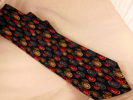 Ferrell Reed Beautiful Navy Blue &amp; Burgundy  Silk Tie Nordstrom&#39;s Quality USA - £9.45 GBP