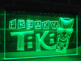 Freaky Tiki Bar Mask Beer Led Neon Sign Hang Signs Wall Pub Club Craft Glowing - £21.10 GBP+